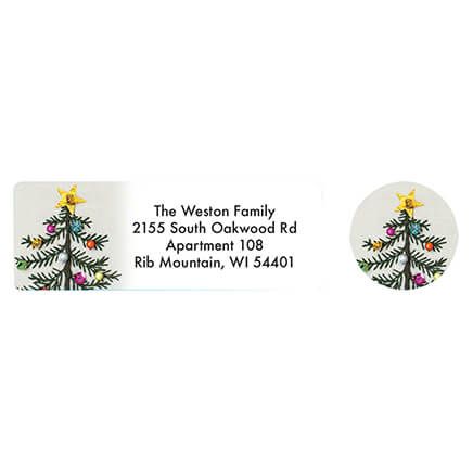 Personalized Beaded Tree Labels and Seals, Set of 20-373647
