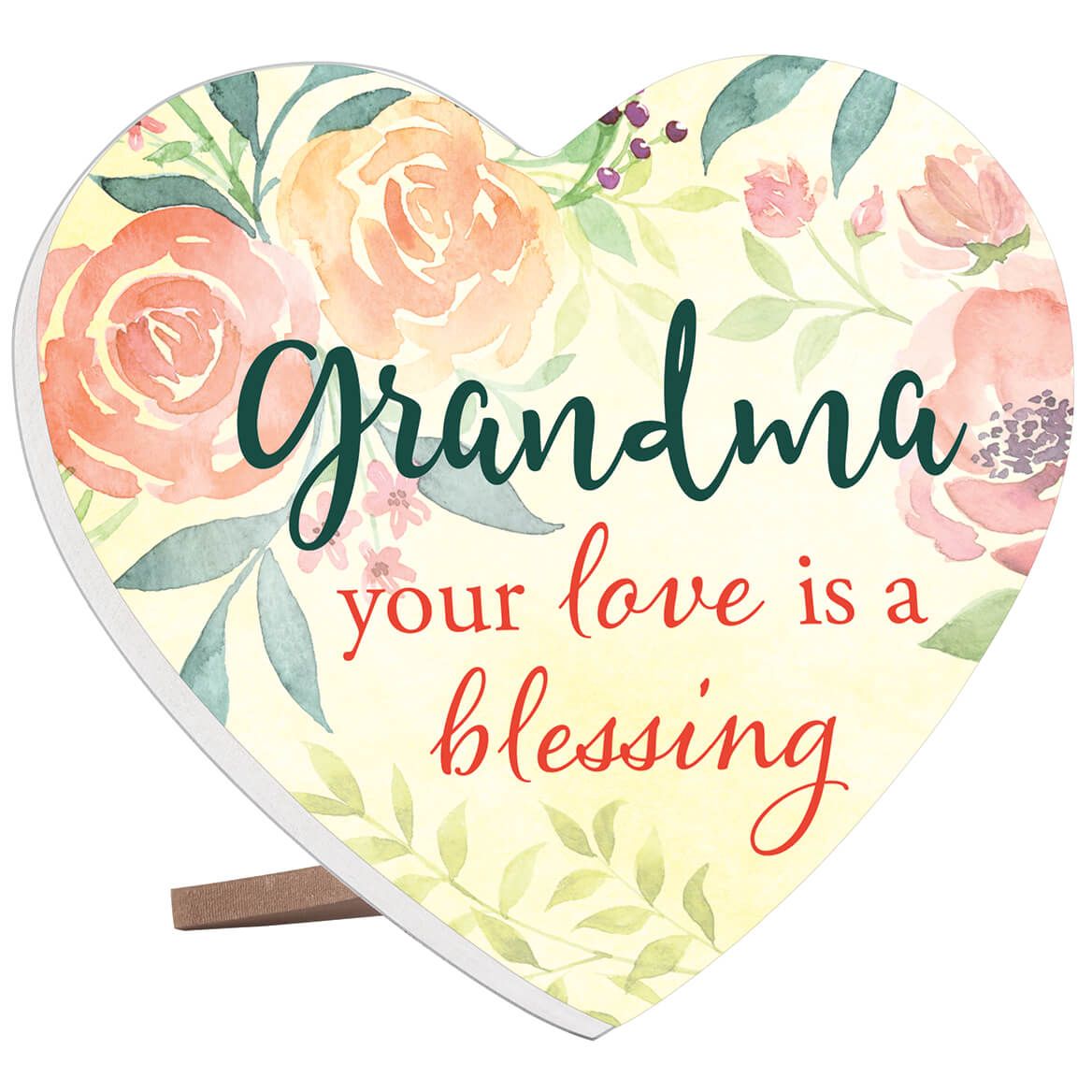 Personalized "Your Love is a Blessing" Heart Table Sitter + '-' + 373656