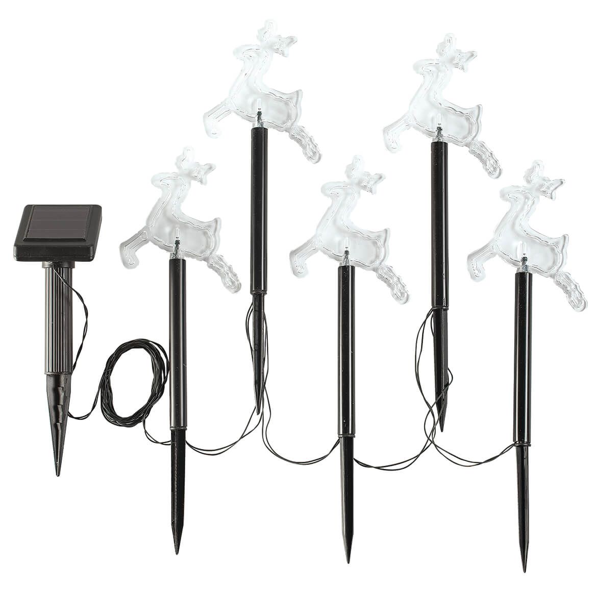 Solar Reindeer Stake Lights by Fox River™ Creations, Set of 5 + '-' + 373663