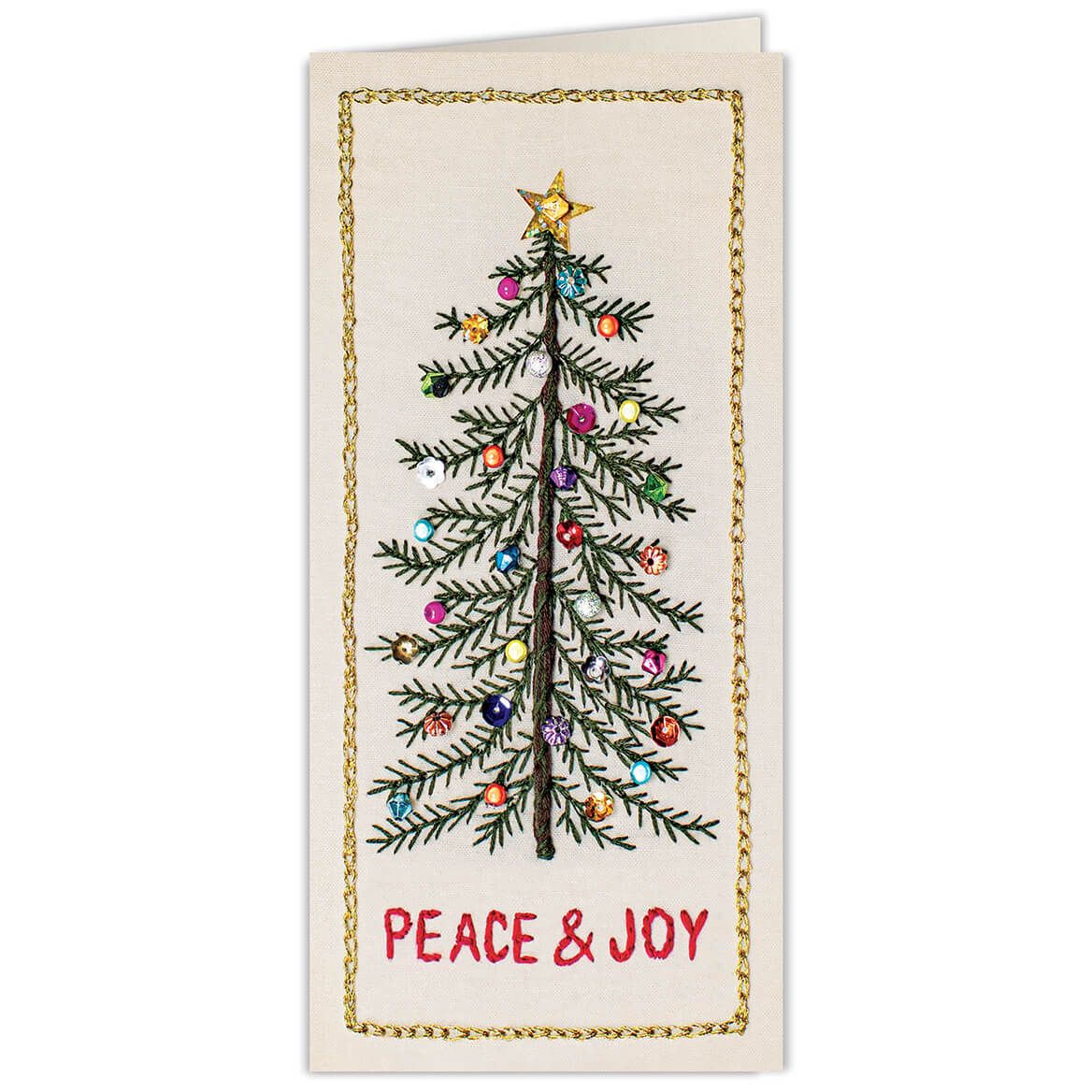 Personalized Beaded Christmas Tree Card + '-' + 373676