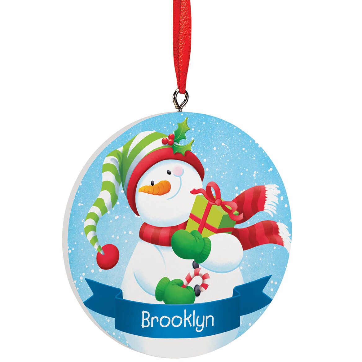 Personalized Snowman Ornament + '-' + 373806