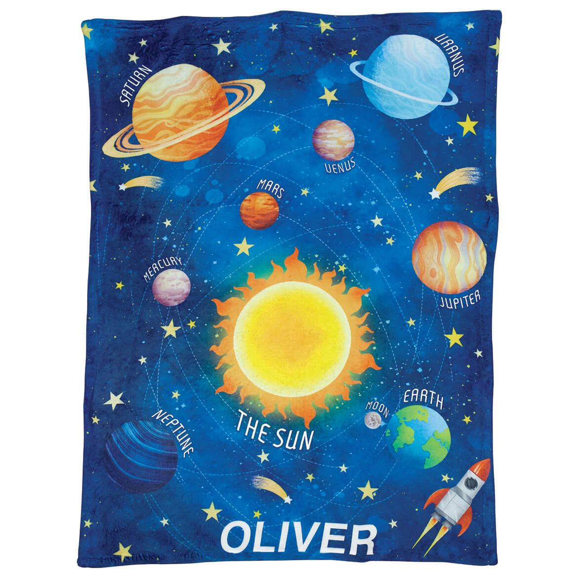 Personalized Space-Themed Children's Blanket + '-' + 373885