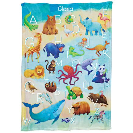 Personalized Animal Alphabet Children's Blanket-373886