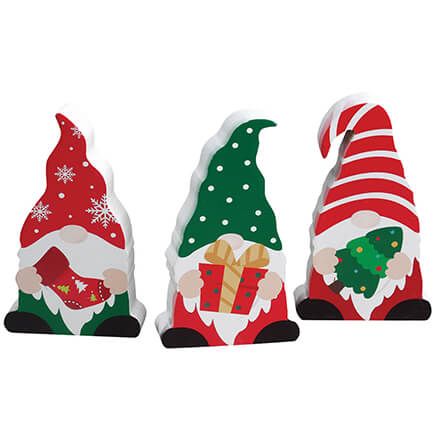Christmas Gnome Table Sitters by Holiday Peak™, Set of 3-373900