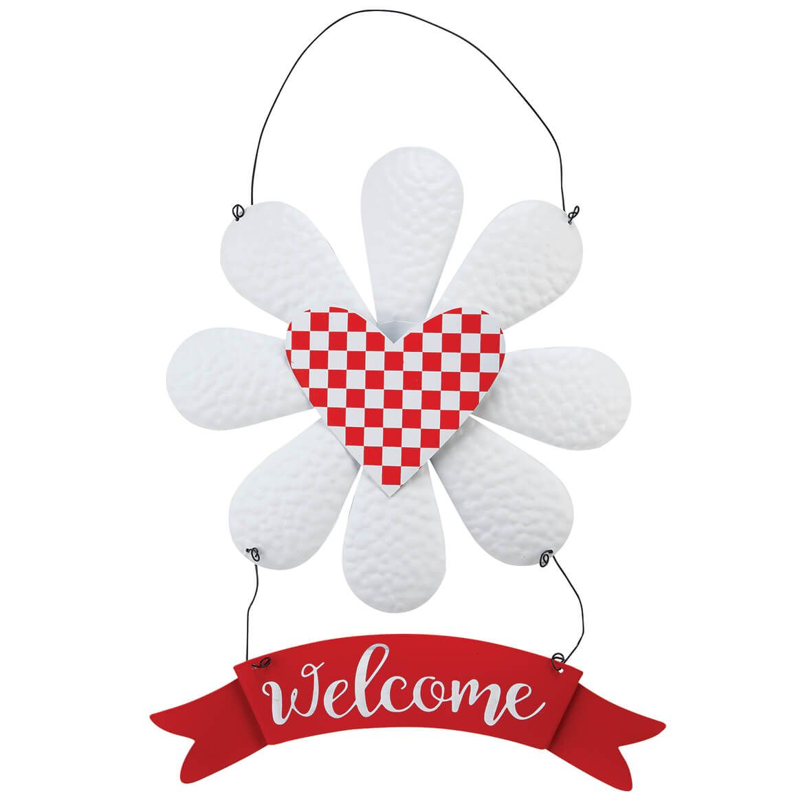 Welcome Daisy Heart Door Hanger by Holiday Peak™ + '-' + 374073