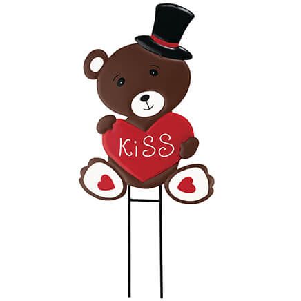 Teddy Bear KISS Decorative Yard Stake by Fox River™ Creations-374075