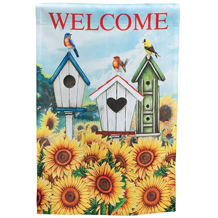 Welcome Birdhouse Garden Flag-374109