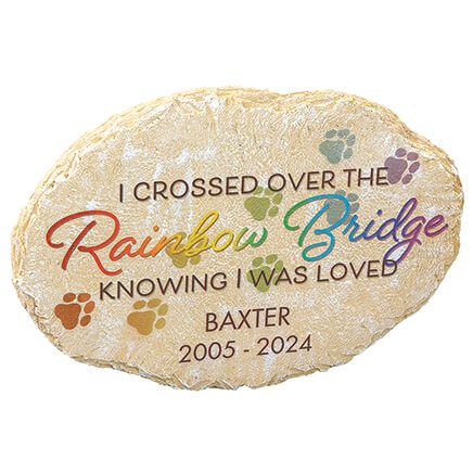 Personalized Oval Rainbow Bridge Pet Memorial Garden Stone-374118