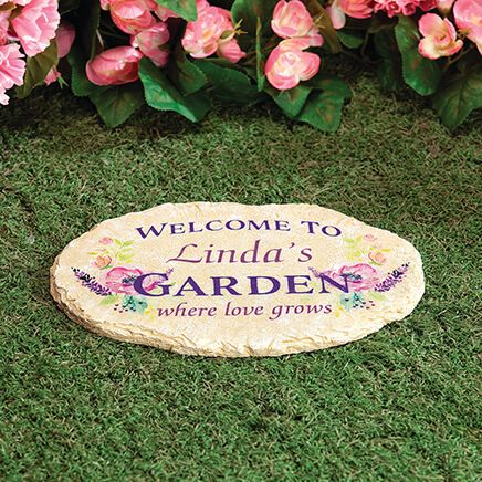 Personalized Oval "Where Love Grows" Garden Stone-374119