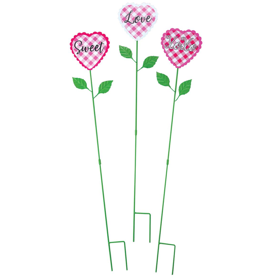 Metal Valentine Heart Plant Stakes by Fox River™ Creations, Set of 3 + '-' + 374139