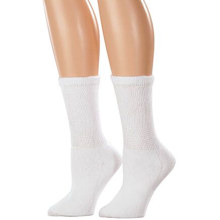 Cool & Dry Crew Cut Diabetic Socks by Silver Steps™, 3 Pairs-374142
