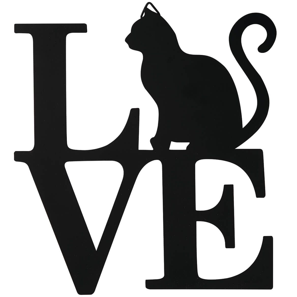 LOVE Cat Silhouette Wall Plaque + '-' + 374182