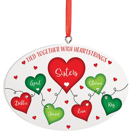 Personalized "Tied Together With Heartstrings" Ornament-374223