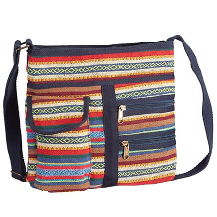 Aztec Tapestry Multi-Pocket Handbag-374288