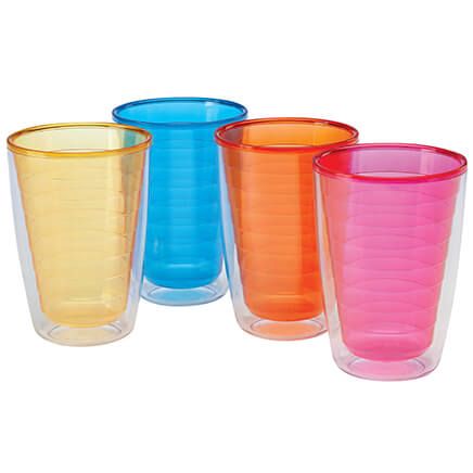 Rainbow Insulated Tumblers by Home Marketplace, Set of 4-374401
