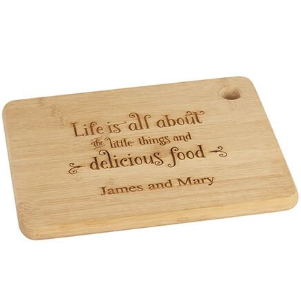 Personalized "All About the Little Things" Cutting Board-374408