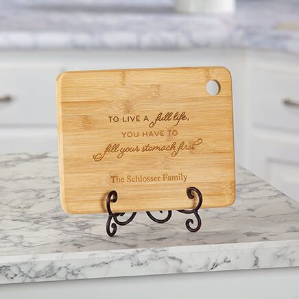 Personalized "To Live a Full Life" Cutting Board-374409
