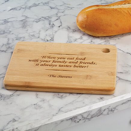 Personalized "When You Eat Food with Family" Cutting Board-374410