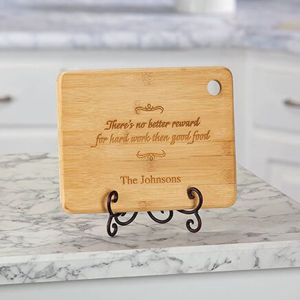 Personalized "There's No Better Reward" Cutting Board-374411