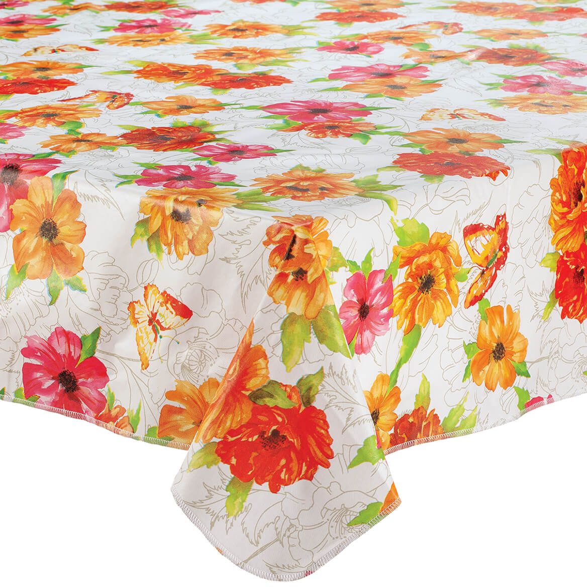 Floral Butterfly Vinyl Table Cover by Chef's Pride™ + '-' + 374595