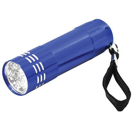 9-LED Blue Aluminum Flashlight-374612