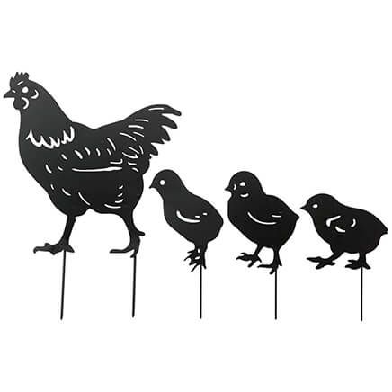 Hen & Chicks Silhouette Stakes by Fox River™ Creations, Set of 4-374717