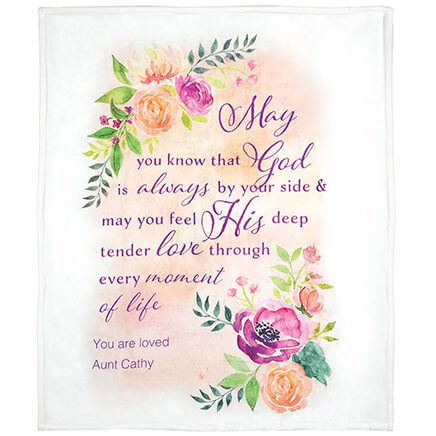 Personalized God Is By Your Side Fleece Throw Blanket-374726