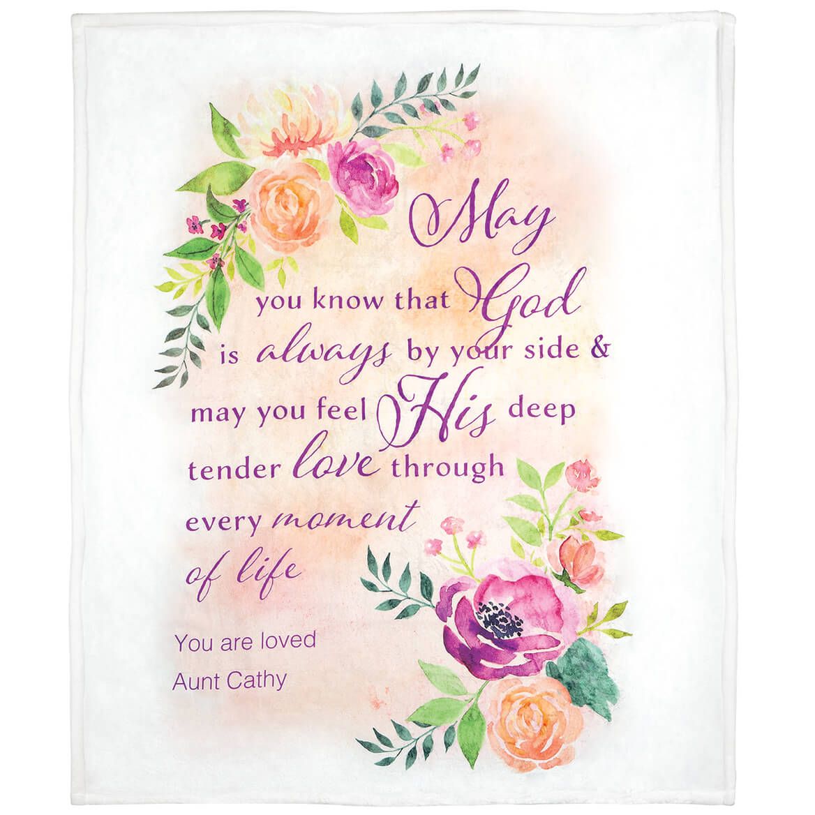 Personalized God Is By Your Side Fleece Throw Blanket + '-' + 374726
