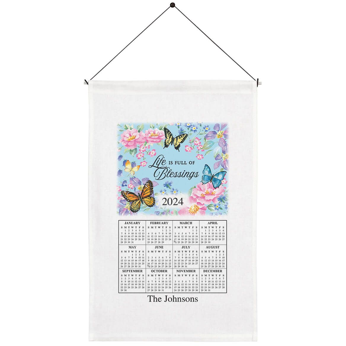 Personalized Butterfly Blessings Calendar Towel + '-' + 374783