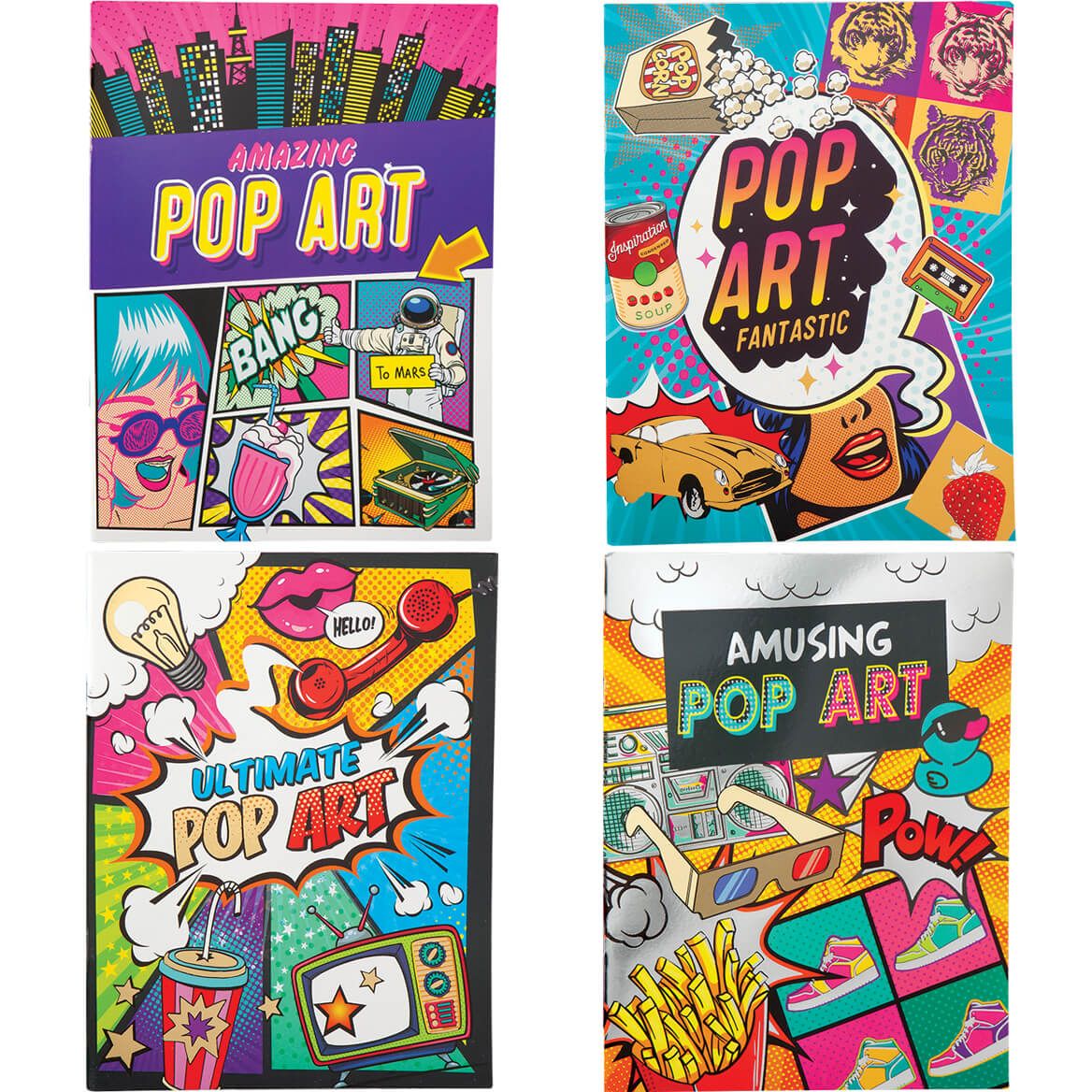 Pop Art Coloring Books, Set of 4 + '-' + 374844