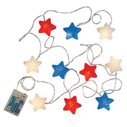 Patriotic Stars String Lights by Holiday Peak™-374944
