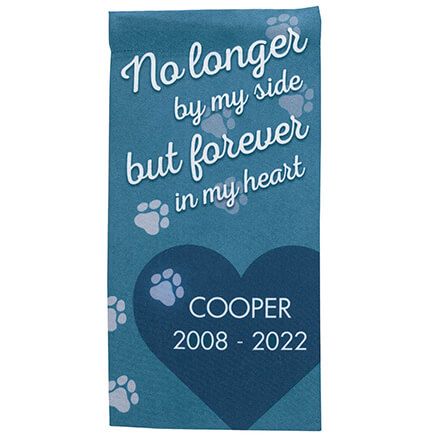 Personalized No Longer By My Side Pet Memorial Mini Garden Flag-374993
