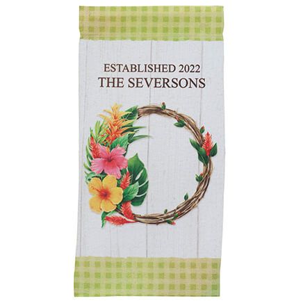 Personalized Summer Wreath Mini Garden Flag-374995