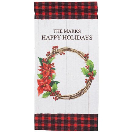 Personalized Winter Wreath Mini Garden Flag-374997