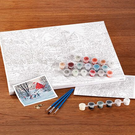 Winter-Themed DIY Paint-By-Number Set-375008