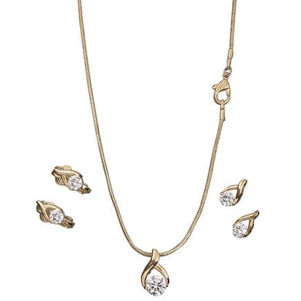 Necklace, Goldtone Pendant-375311