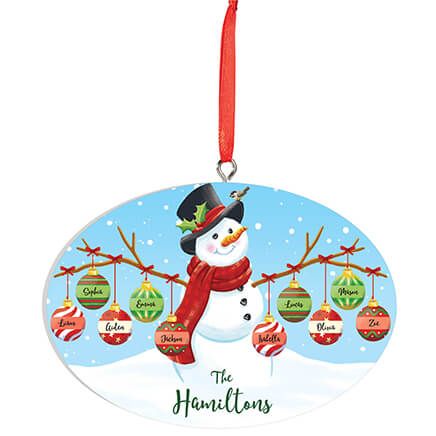 Personalized Snowman Family Ornament-375419