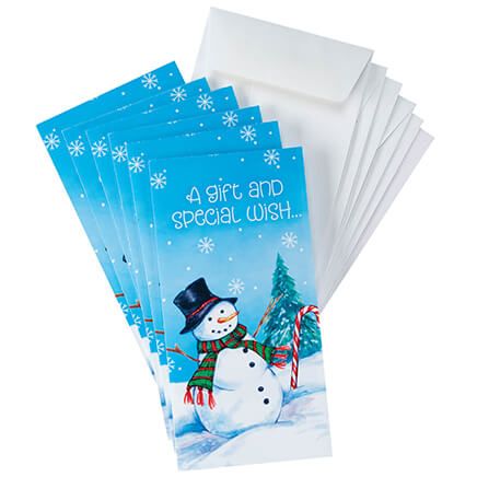 Snowman Money Holder Cards, Set of 6-375445