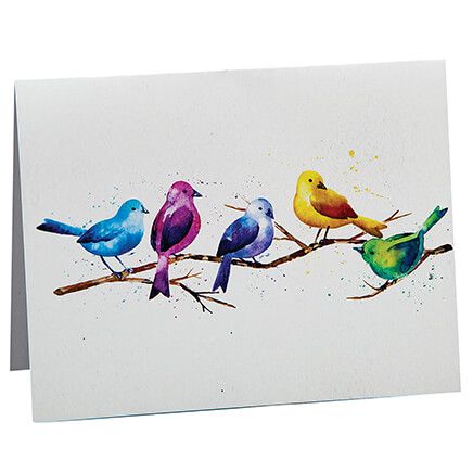 Watercolor Birds Notecards with Envelope Design, Set of 20-375530