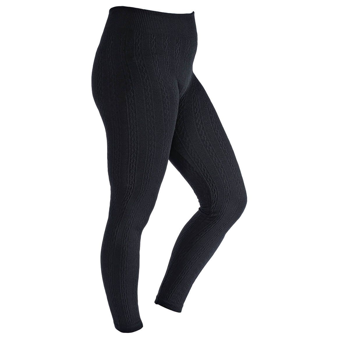 Cabled Fleece-Lined Leggings by Sawyer Creek™ + '-' + 375539