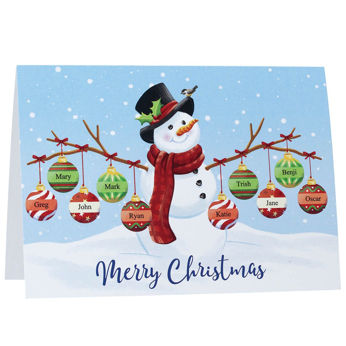 Personalized Snowman Family Cards, Set of 20 + '-' + 375572