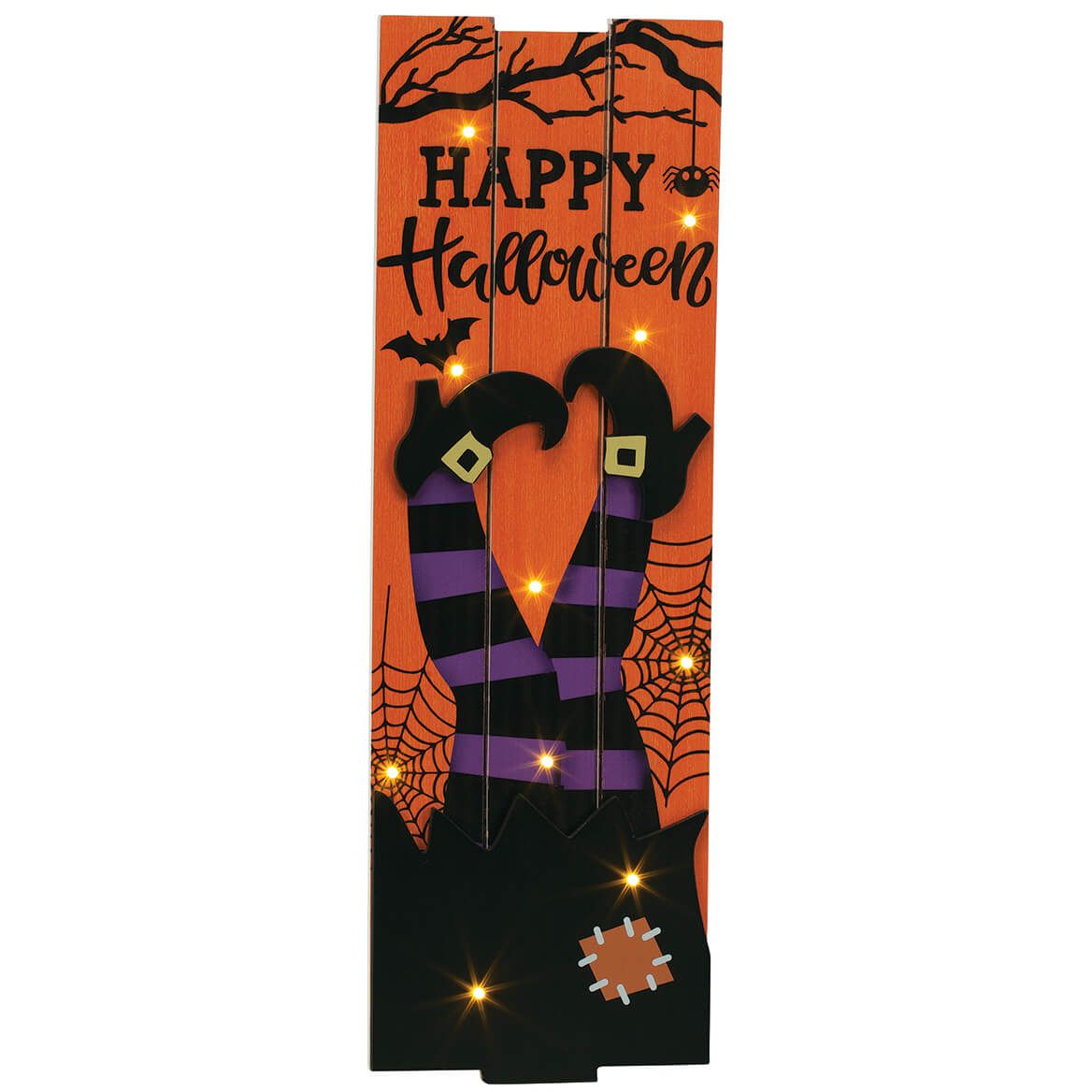 Lighted Happy Halloween Witch Sign by Holiday Peak™ + '-' + 375580