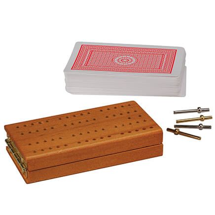 Mini Folding Wooden Cribbage Board-375636