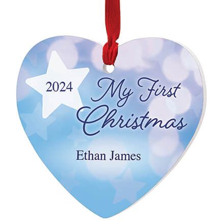 Personalized My First Christmas Ornament, BLUE-375728