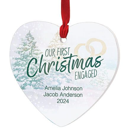 Personalized Our First Christmas Engaged Ornament-375730