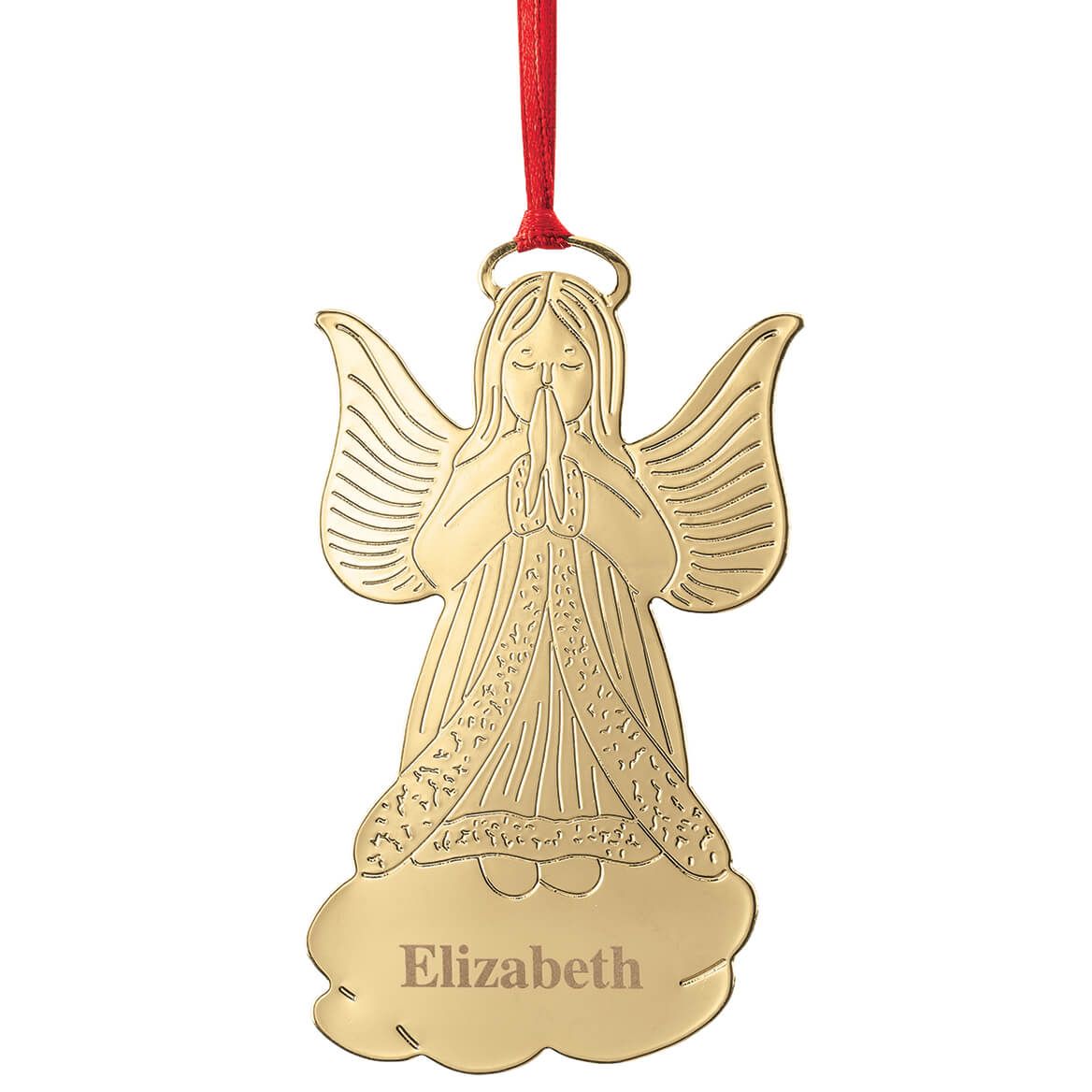 Personalized Goldtone Praying Angel Ornament + '-' + 375756