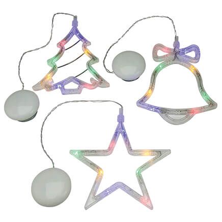 Suction Cup Holiday Lights By Holiday Peak™, Set of 3-375830