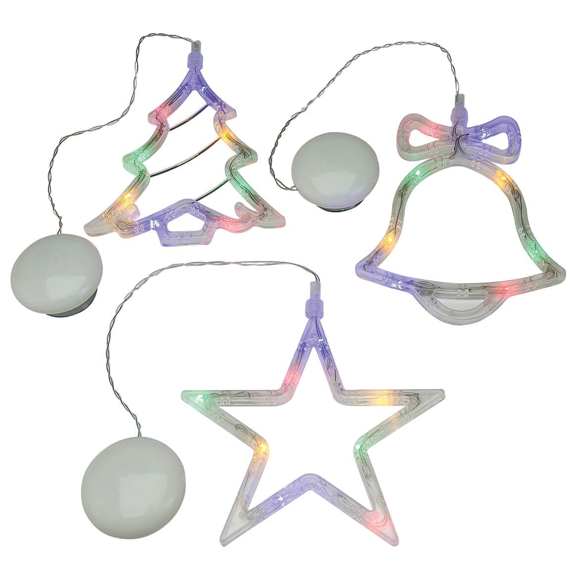 Suction Cup Holiday Lights By Holiday Peak™, Set of 3 + '-' + 375830