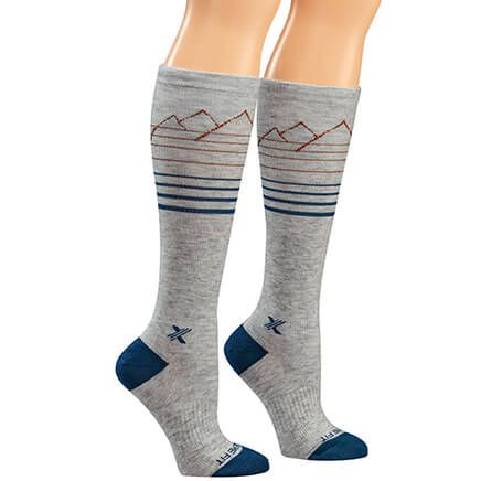 Merino Wool Knee-High Compression Socks, 15-20 mmHg-375838