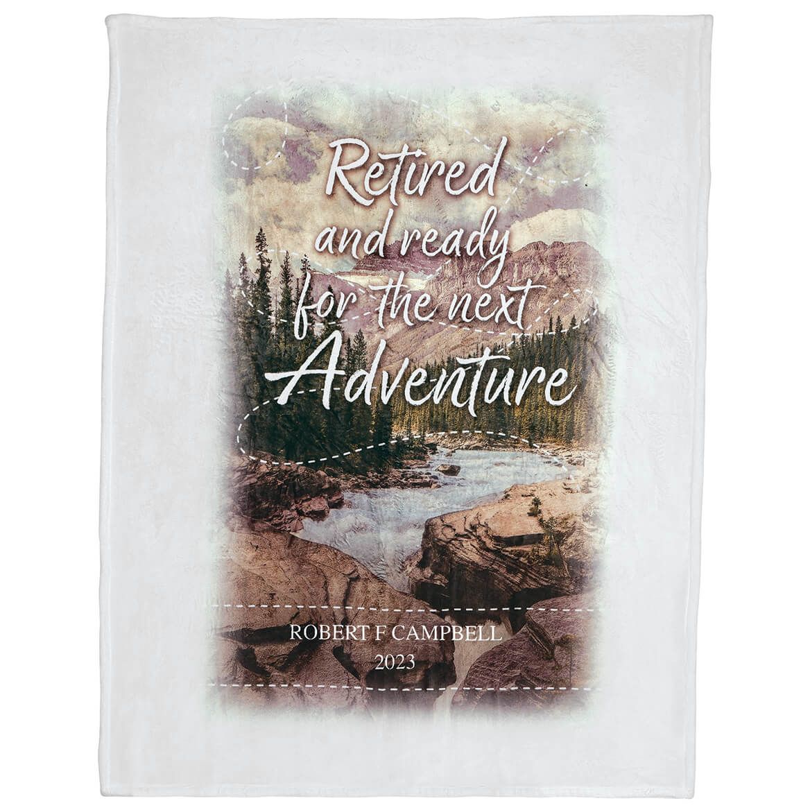 Personalized The Next Adventure Retirement Throw + '-' + 375851